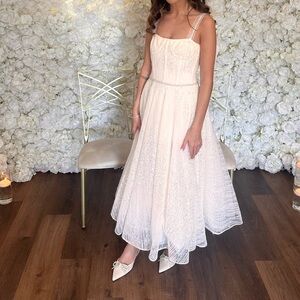 Bronx and Banco Mademoiselle Bridal MIDI Dress -  size Small